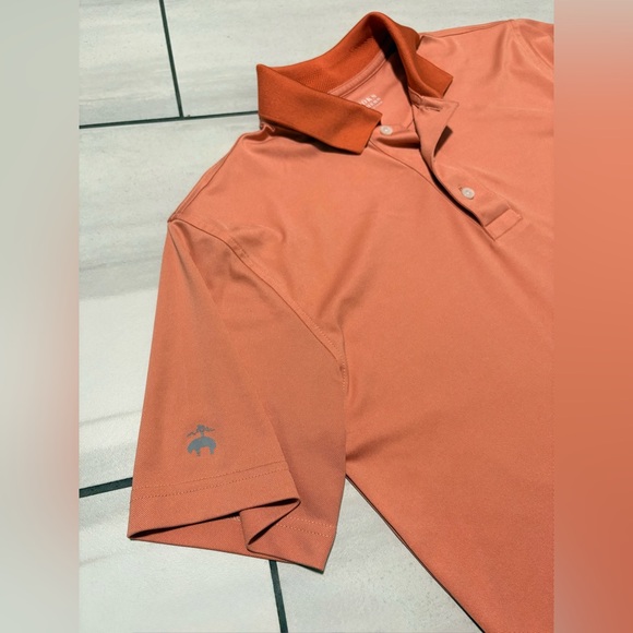 Brooks Brothers Men's Polo Shirt Terra Cotta Orange Performance Golf | Small - Picture 9 of 16